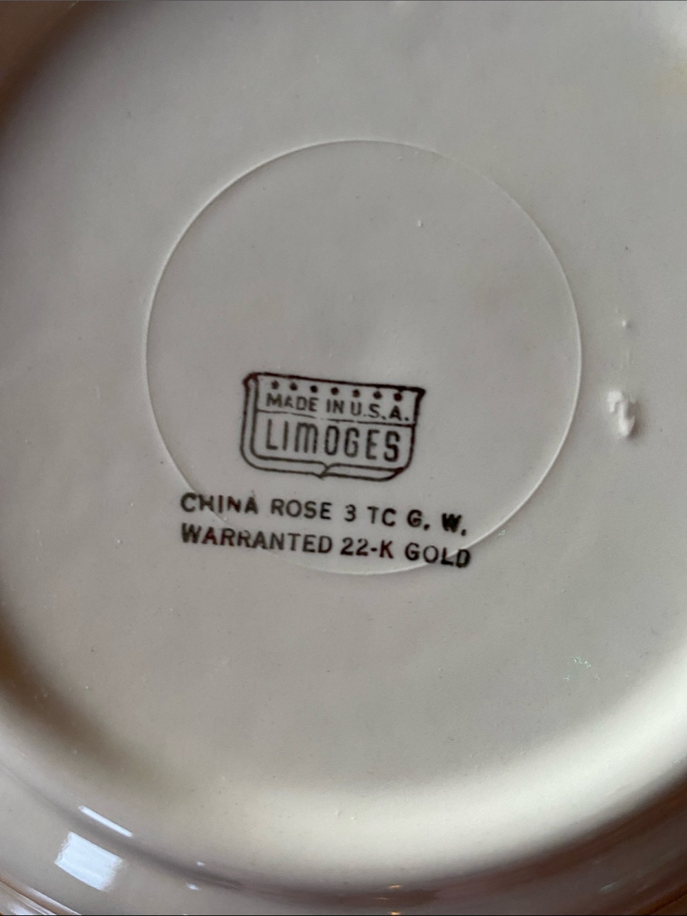1940’s Limoges-American China Rose Scalloped Transfer Ware 8” bowls set of 2 - Picture 8 of 10